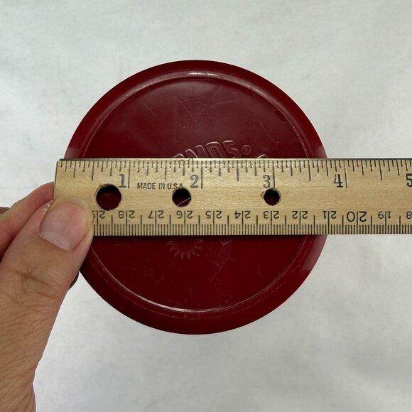 Vintage Thermos King Seeley Hot Cold Vacuum Bottle Red Tan - Picture 16 of 16